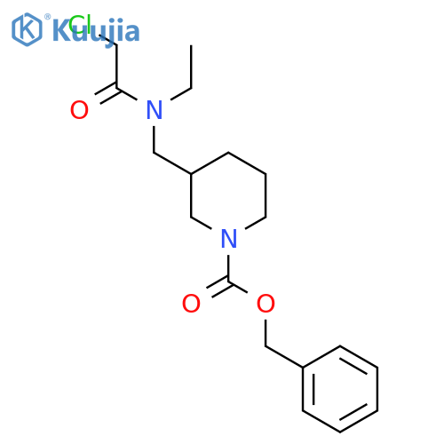 3-{[(2-Chloro-acetyl)-ethyl-amino]-methyl}-piperidine-1-carboxylic acid benzyl ester structure