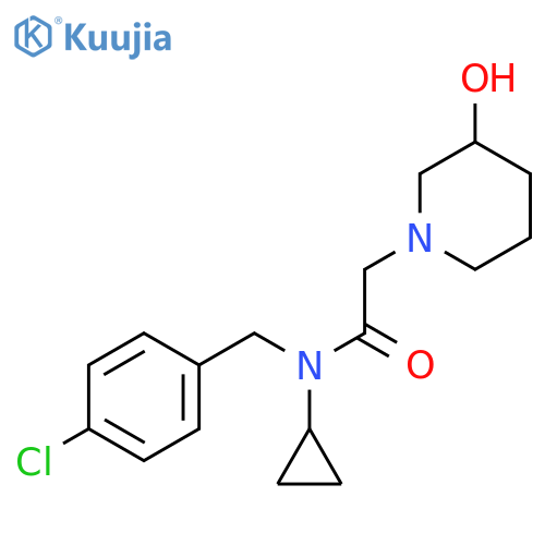 N-(4-Chlorobenzyl)-N-cyclopropyl-2-(3-hydroxypiperidin-1-yl)acetamide structure