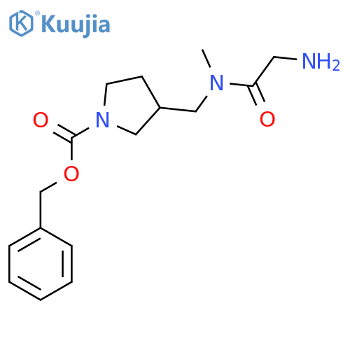 3-{[(2-Amino-acetyl)-methyl-amino]-methyl}-pyrrolidine-1-carboxylic acid benzyl ester structure
