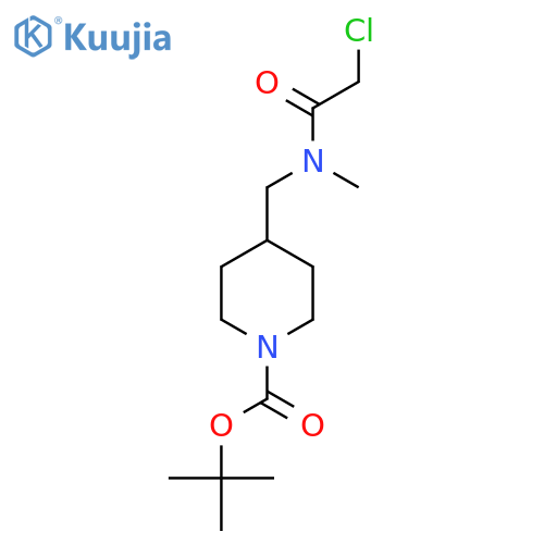 4-{[(2-Chloro-acetyl)-methyl-amino]-methyl}-piperidine-1-carboxylic acid tert-butyl ester structure