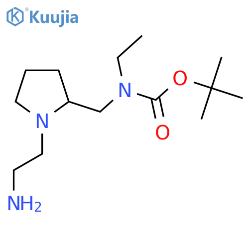 Tert-Butyl ((1-(2-aminoethyl)pyrrolidin-2-yl)methyl)(ethyl)carbamate structure