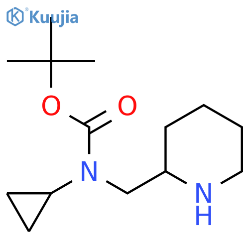 Cyclopropyl-piperidin-2-ylmethyl-carbamic acid tert-butyl ester structure
