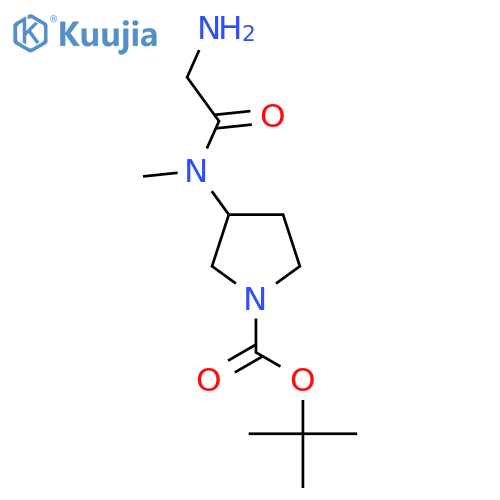 3-[(2-Amino-acetyl)-methyl-amino]-pyrrolidine-1-carboxylic acid tert-butyl ester structure