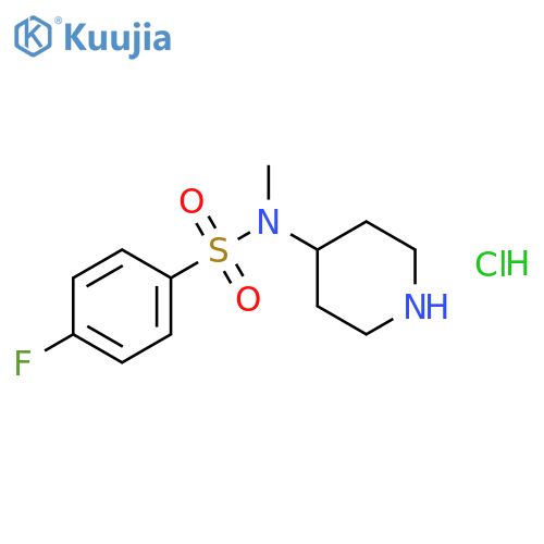 4-Fluoro-N-methyl-N-(piperidin-4-yl)benzenesulfonamide hydrochloride structure