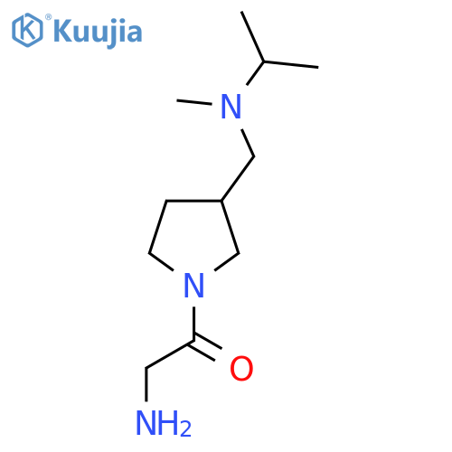 2-Amino-1-{3-[(isopropyl-methyl-amino)-methyl]-pyrrolidin-1-yl}-ethanone structure
