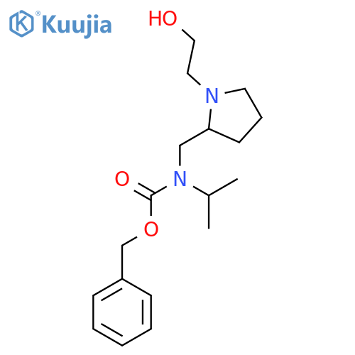 [1-(2-Hydroxy-ethyl)-pyrrolidin-2-ylmethyl]-isopropyl-carbamic acid benzyl ester structure