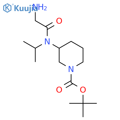 3-[(2-Amino-acetyl)-isopropyl-amino]-piperidine-1-carboxylic acid tert-butyl ester structure