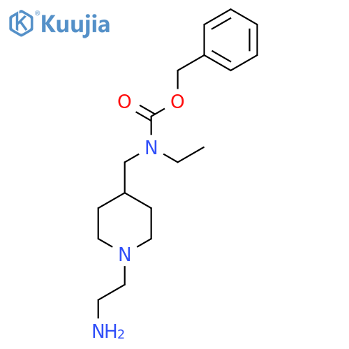 [1-(2-Amino-ethyl)-piperidin-4-ylmethyl]-ethyl-carbamic acid benzyl ester structure