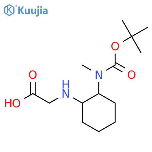 [2-(Tert-Butoxycarbonyl-methyl-amino)-cyclohexylamino]-acetic acid structure