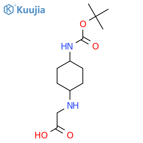 (4-Tert-Butoxycarbonylamino-cyclohexylamino)-acetic acid structure