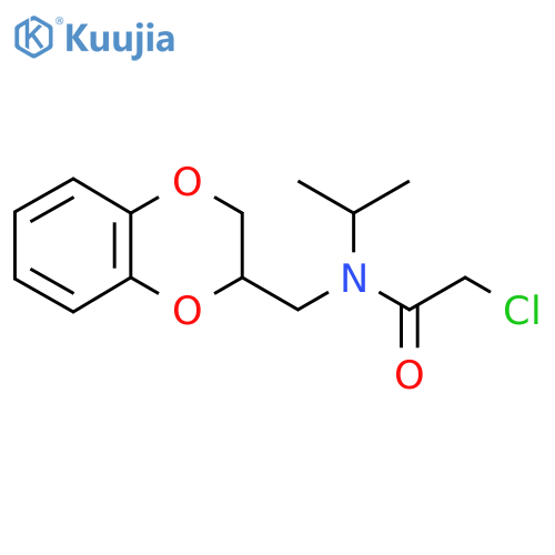 2-Chloro-N-(2,3-dihydro-benzo[1,4]dioxin-2-ylmethyl)-N-isopropyl-acetamide structure