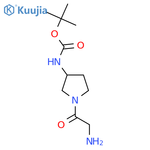 [1-(2-Amino-acetyl)-pyrrolidin-3-yl]-carbamic acid tert-butyl ester structure
