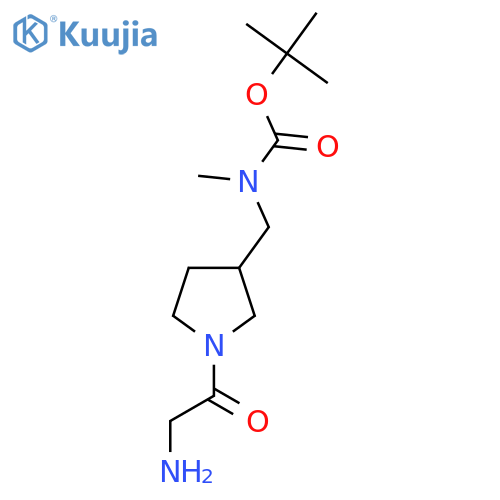 [1-(2-Amino-acetyl)-pyrrolidin-3-ylmethyl]-methyl-carbamic acid tert-butyl ester structure
