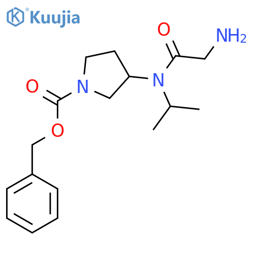 3-[(2-Amino-acetyl)-isopropyl-amino]-pyrrolidine-1-carboxylic acid benzyl ester structure