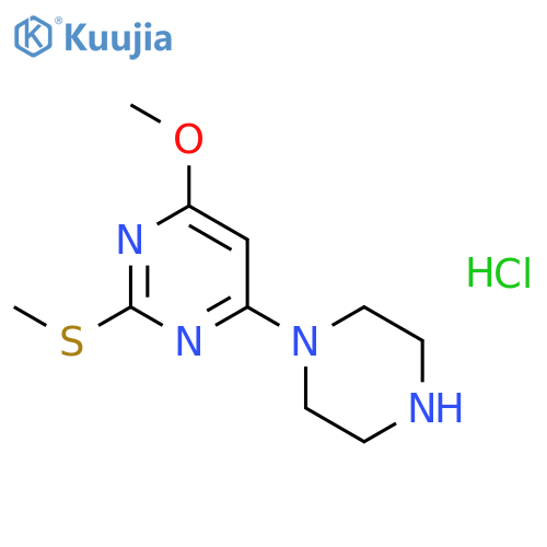 4-Methoxy-2-(methylthio)-6-(piperazin-1-yl)pyrimidine hydrochloride structure