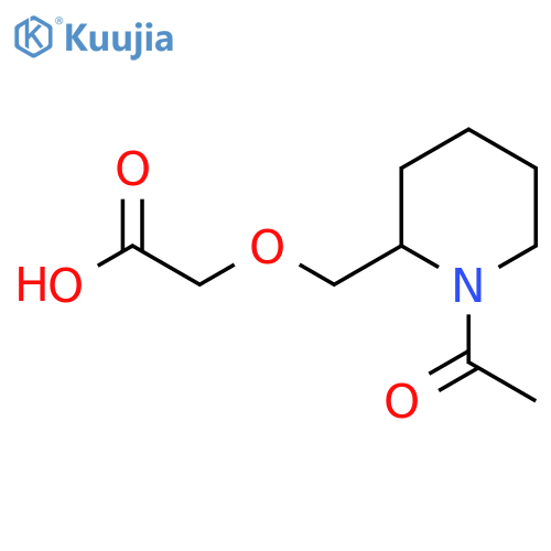 (1-Acetyl-piperidin-2-ylmethoxy)-acetic acid structure