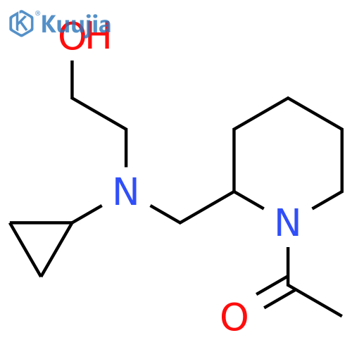 1-(2-{[Cyclopropyl-(2-hydroxy-ethyl)-amino]-methyl}-piperidin-1-yl)-ethanone structure