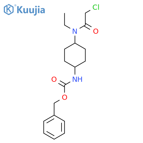 {4-[(2-Chloro-acetyl)-ethyl-amino]-cyclohexyl}-carbamic acid benzyl ester structure