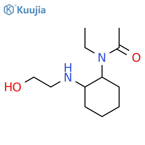 N-Ethyl-N-[2-(2-hydroxy-ethylamino)-cyclohexyl]-acetamide structure