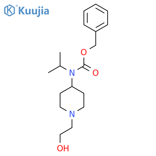 [1-(2-Hydroxy-ethyl)-piperidin-4-yl]-isopropyl-carbamic acid benzyl ester structure
