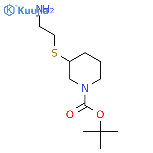 3-(2-Amino-ethylsulfanyl)-piperidine-1-carboxylic acid tert-butyl ester structure