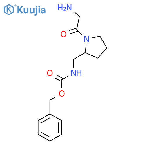 [1-(2-Amino-acetyl)-pyrrolidin-2-ylmethyl]-carbamic acid benzyl ester structure