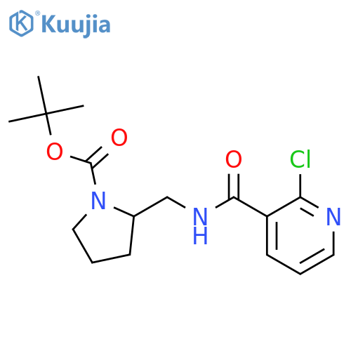 tert-Butyl 2-((2-chloronicotinamido)methyl)pyrrolidine-1-carboxylate structure