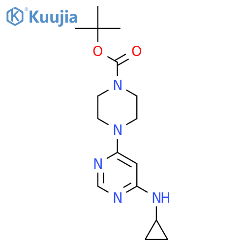 tert-Butyl 4-(6-(cyclopropylamino)pyrimidin-4-yl)piperazine-1-carboxylate structure