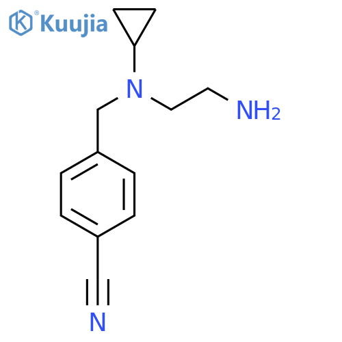 4-{[(2-Amino-ethyl)-cyclopropyl-amino]-methyl}-benzonitrile structure