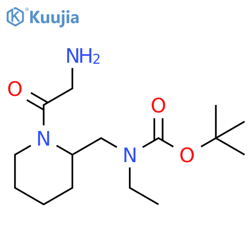 [1-(2-Amino-acetyl)-piperidin-2-ylmethyl]-ethyl-carbamic acid tert-butyl ester structure