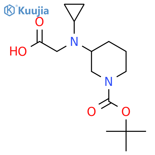 3-(Carboxymethyl-cyclopropyl-amino)-piperidine-1-carboxylic acid tert-butyl ester structure