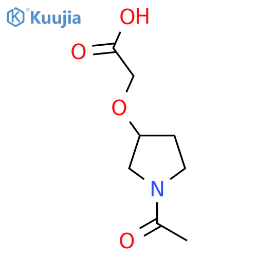 2-[(1-acetylpyrrolidin-3-yl)oxy]acetic acid structure