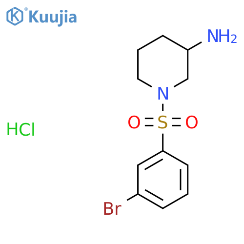 1-(3-Bromo-benzenesulfonyl)-piperidin-3-ylamine hydrochloride structure