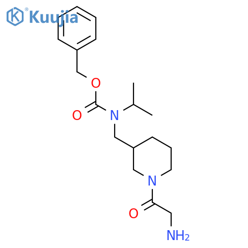[1-(2-Amino-acetyl)-piperidin-3-ylmethyl]-isopropyl-carbamic acid benzyl ester structure