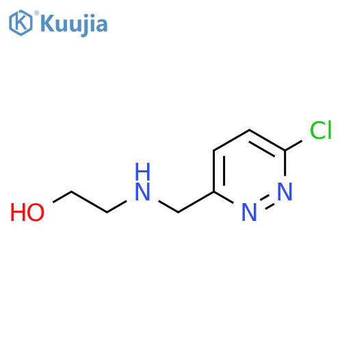 2-[(6-Chloro-pyridazin-3-ylmethyl)-amino]-ethanol structure