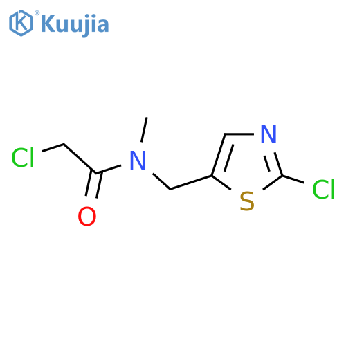 2-Chloro-N-(2-chloro-thiazol-5-ylmethyl)-N-methyl-acetamide structure