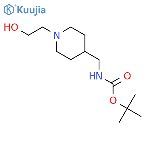 tert-butyl N-{1-(2-hydroxyethyl)piperidin-4-ylmethyl}carbamate structure