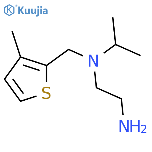 N*1*-isopropyl-n*1*-(3-methyl-thiophen-2-ylmethyl)-ethane-1,2-diamine structure