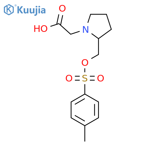 [2-(Toluene-4-sulfonyloxymethyl)-pyrrolidin-1-yl]-acetic acid structure