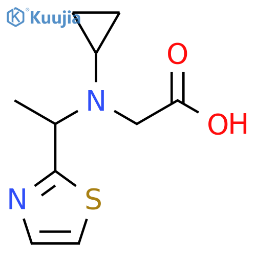 [Cyclopropyl-(1-thiazol-2-yl-ethyl)-amino]-acetic acid structure