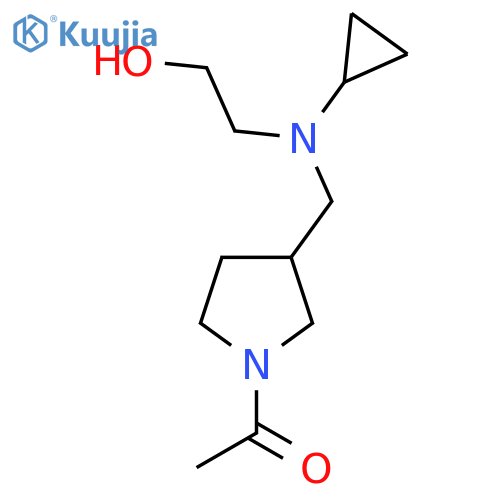 1-(3-{[Cyclopropyl-(2-hydroxy-ethyl)-amino]-methyl}-pyrrolidin-1-yl)-ethanone structure