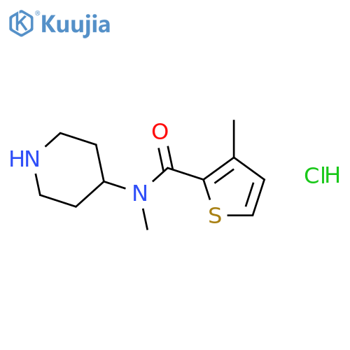 N,3-Dimethyl-N-(piperidin-4-yl)thiophene-2-carboxamide hydrochloride structure