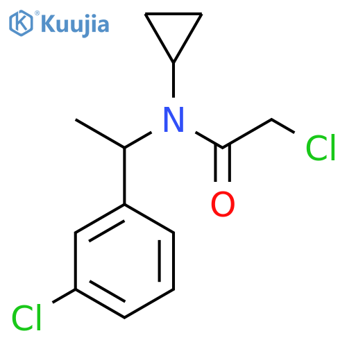 2-Chloro-N-[1-(3-chloro-phenyl)-ethyl]-N-cyclopropyl-acetamide structure