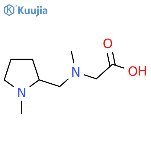 2-{methyl[(1-methylpyrrolidin-2-yl)methyl]amino}acetic acid structure