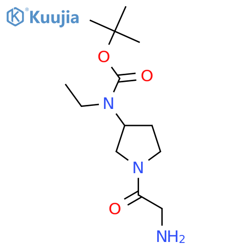 [1-(2-Amino-acetyl)-pyrrolidin-3-yl]-ethyl-carbamic acid tert-butyl ester structure