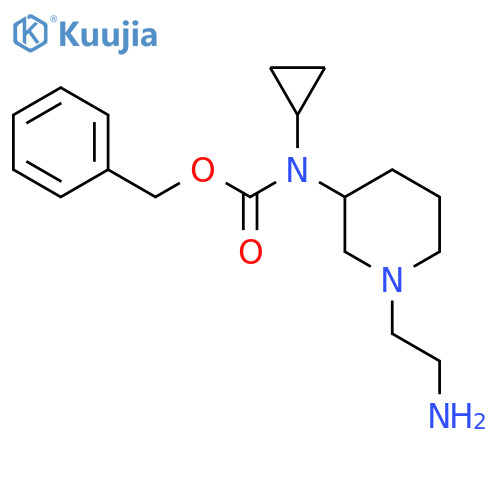 [1-(2-Amino-ethyl)-piperidin-3-yl]-cyclopropyl-carbamic acid benzyl ester structure