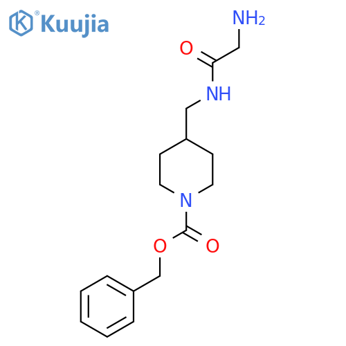 4-[(2-Amino-acetylamino)-methyl]-piperidine-1-carboxylic acid benzyl ester structure
