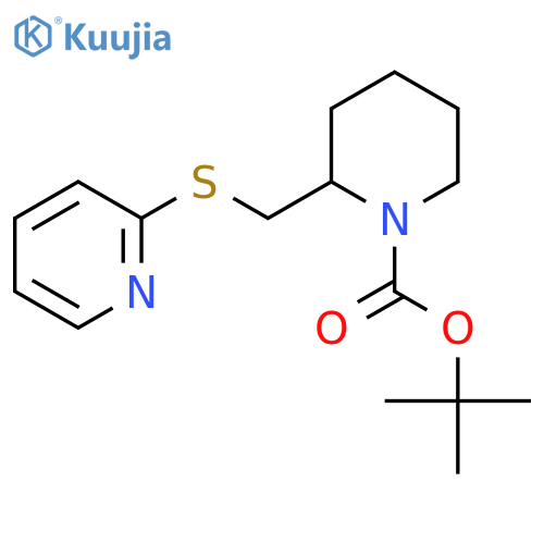 2-(Pyridin-2-ylsulfanylmethyl)-piperidine-1-carboxylic acid tert-butyl ester structure