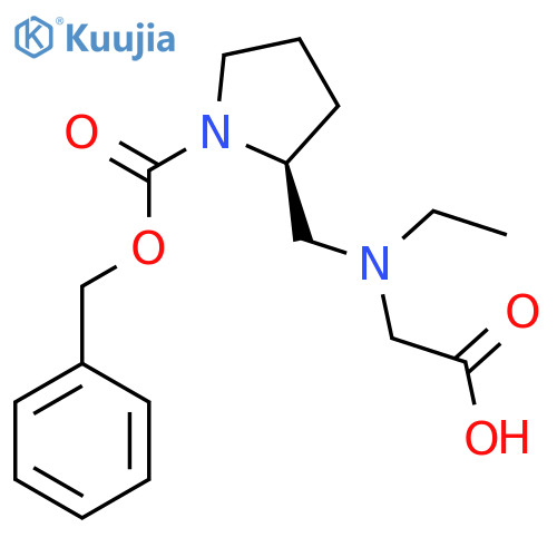 (S)-2-[(Carboxymethyl-ethyl-amino)-methyl]-pyrrolidine-1-carboxylic acid benzyl ester structure