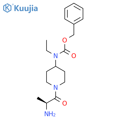 [1-((S)-2-Amino-propionyl)-piperidin-4-yl]-ethyl-carbamic acid benzyl ester structure